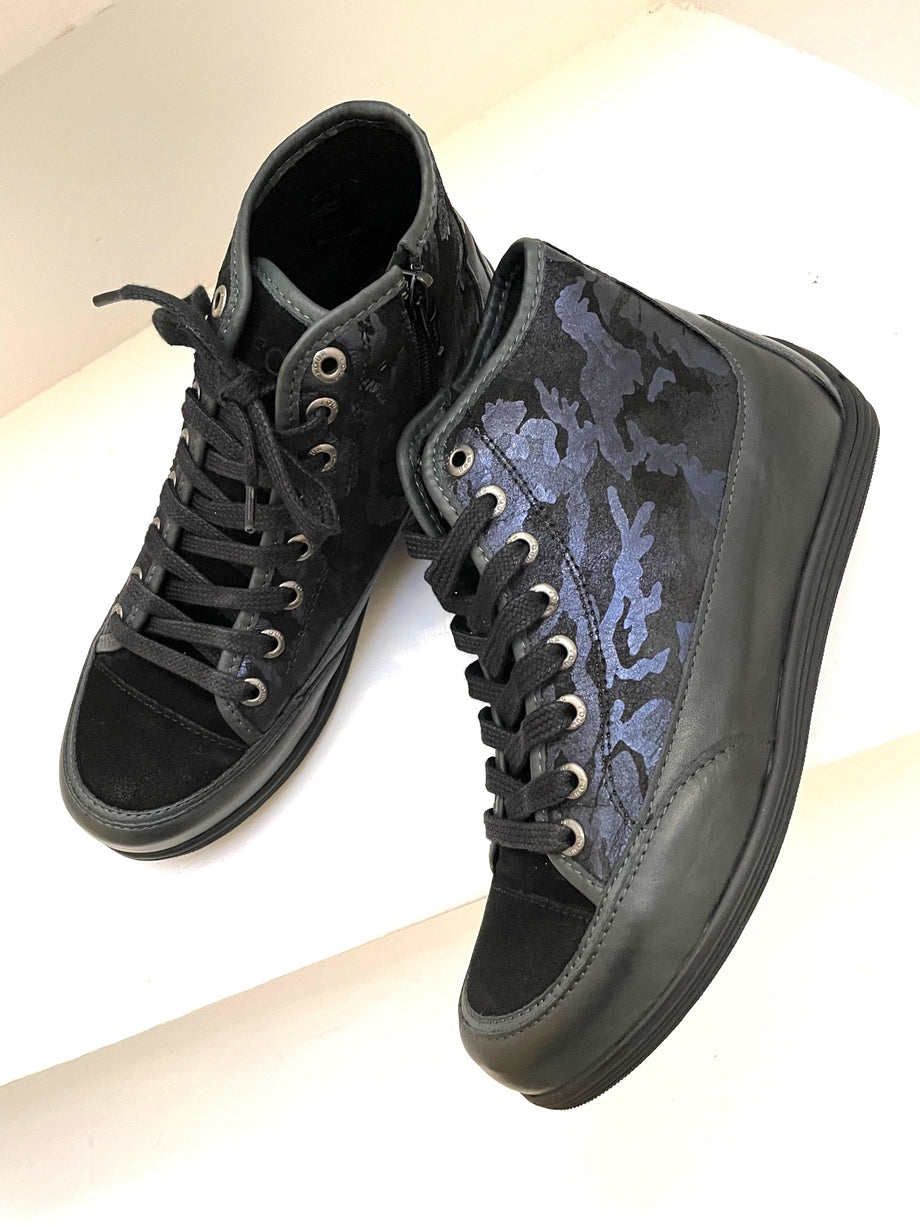 Premium Sneakers blå sko med snøre – Fashionistas